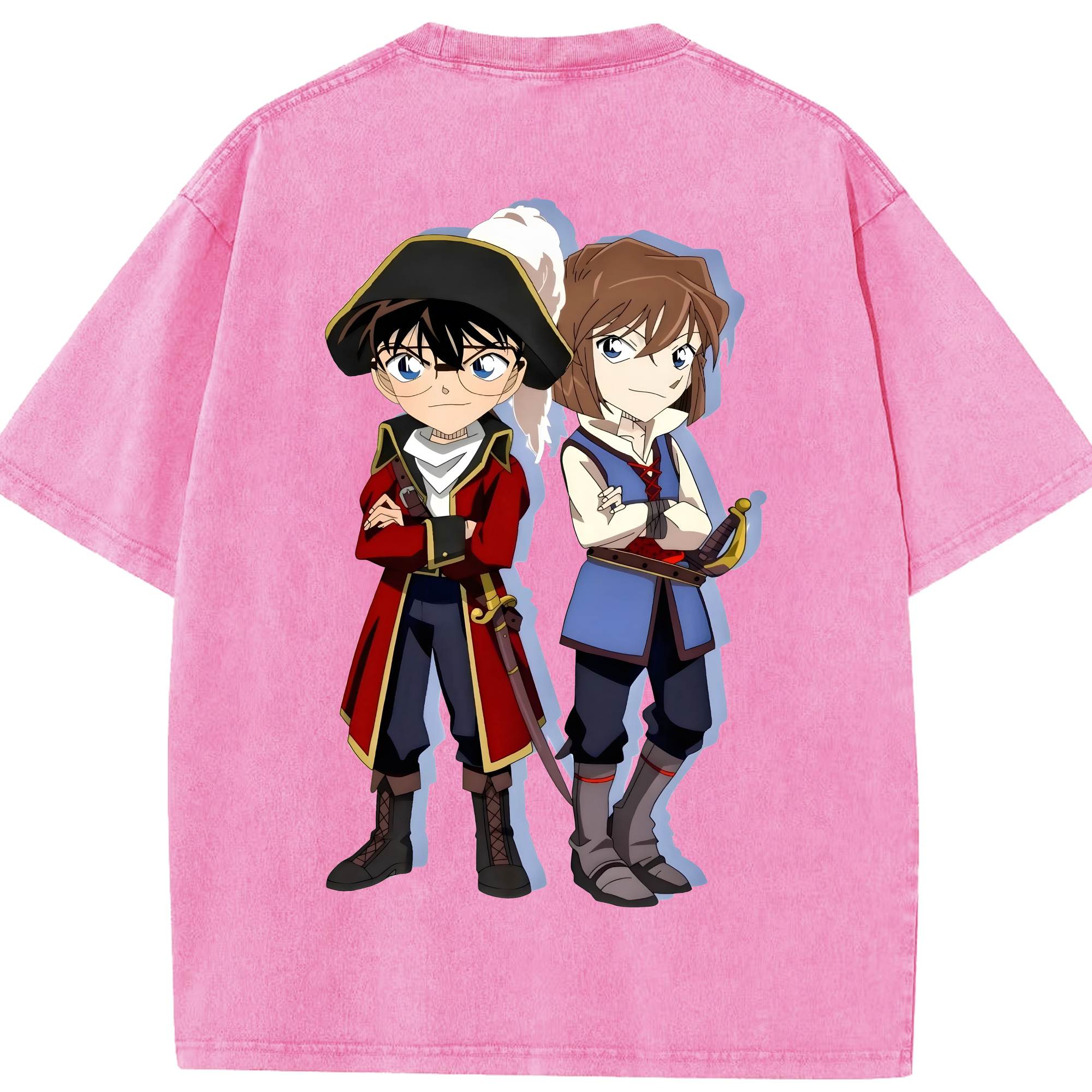 （画像用） 名探偵コナン 灰原 哀 はいばら あい Detective Conan Anita Hailey、Vi Graythorn Haibara Ai 綿100% ヴィンテージ風 半袖Tシャツ（背面プリント）